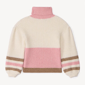 Jersey de punto oversize con cuello alto niña 