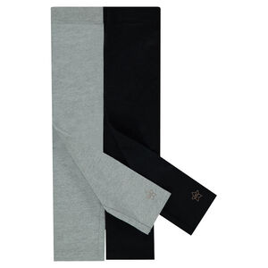 Juego de 2 leggings lisos de punto 