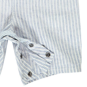 Pelele corto rayado con botones de coco para bebé niño 