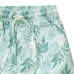 Bermudas de algodón estampado hojas para niño 