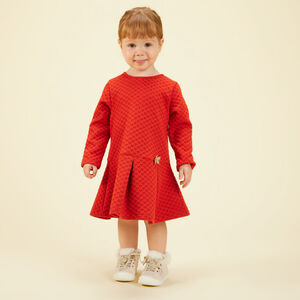 Vestido de punto jacquard para bebé niña 