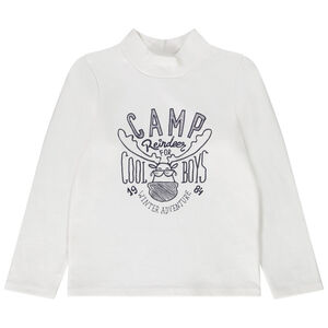 Pelele con estampado de ciervo y cuello alto para niño 