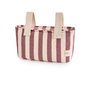 Bolso carrito Mini Stripe - Granate 