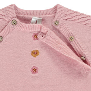 Conjunto de pelele de punto con leotardos para bebé niña 