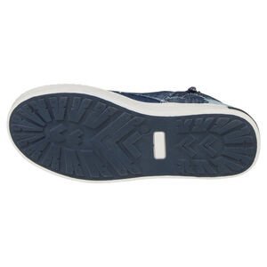 Botas bajas con cordones de jean con cremallera 