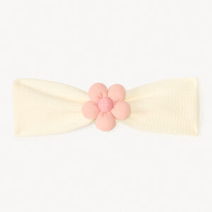 Cinta de malla con flores en relieve para niña bebé 
