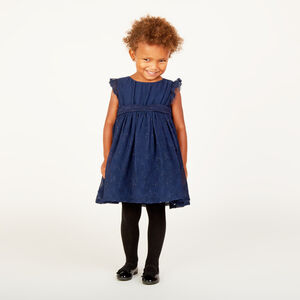 Robe de fête manches courtes en crêpe pailletée pour bébé fille  Main Robe de fête manches courtes en crêpe pailletée pour bébé fille