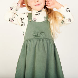 Vestido con tirantes cruzados y lazo para bebé niña 