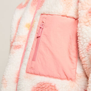 Chaqueta de sherpa efecto borreguito fantasía arty para niña 