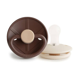 Pack de 2 chupetes de silicona Little Viking T2 cocoa/cream 