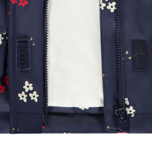 Parka de goma motivo flores para bebé niña 