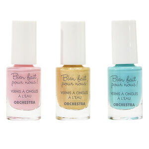 Lote de 3 esmaltes de uñas - Turquesa/Dorado/Rosa 