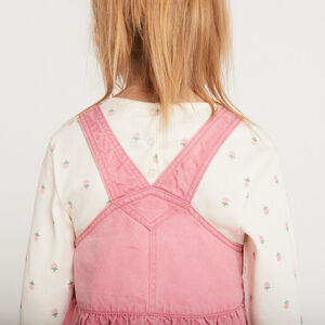 Pelele vestido de tela lisa para bebé niña 