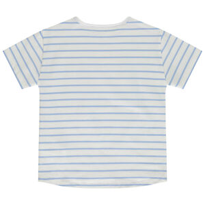 Camiseta de manga corta rayada y estampada niña 