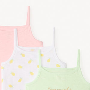 Pack de 3 camisetas sin mangas con tirantes originales para niña 