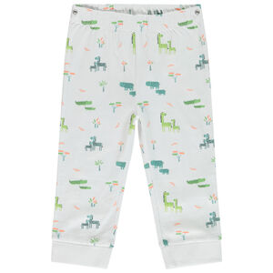 Pijama de 2 piezas con estampado de jirafas para bebé niño con acabados diferentes según la edad 