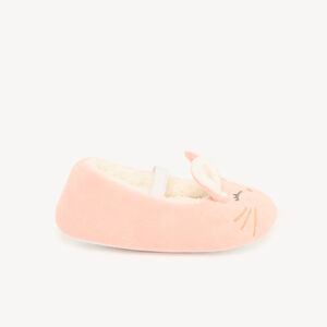 Chaussons babies fille avec élastique et motif souris 