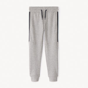 Chándal de felpa liso con rayas para niño 