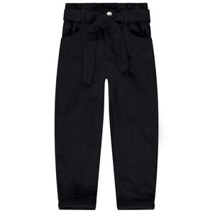 Pantalón paperbag de pana para niña 