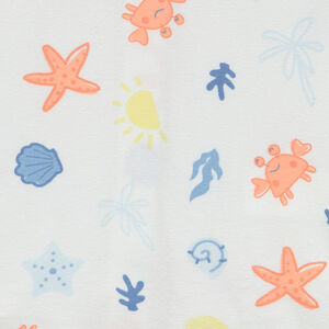 Ensemble salopette + t-shirt fantaisies crabe pour bébé garçon  