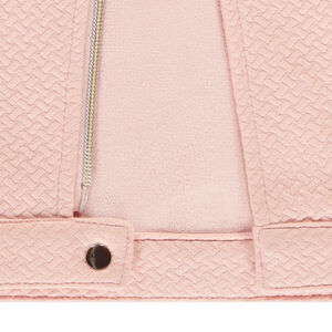 Chaqueta tipo perfecto de felpa acolchada para niña 