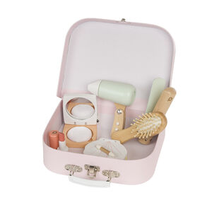 Kit de coiffure et de maquillage en bois rose  Main Kit de coiffure et de maquillage en bois rose