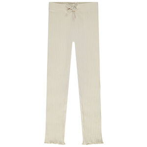 Leggings de punto acanalado con lazo para niña 