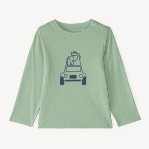 Camiseta de manga larga para bebé niño con estampado de dinosaurio 