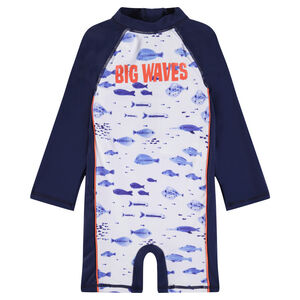 Mono antirrayos UV con dibujo de peces all-over 