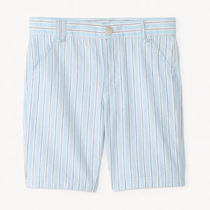 Bermudas a rayas de tela para niño 