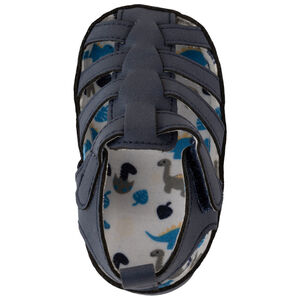 Sandalias cerradas con velcro y forro estampado para bebé niño 