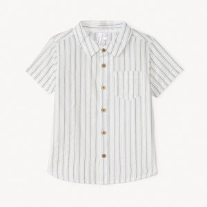 Camisa de rayas de manga corta para bebé niño 