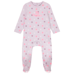 Dors-bien en coton imprimé pois pour bébé fille 