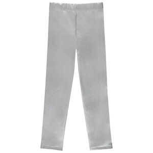 Legging plateado en efecto piel para niña 