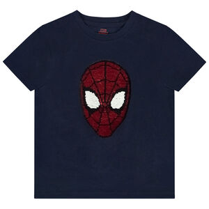 Camiseta manga corta Spider-Man Marvel con lentejuelas mágicas para niño 