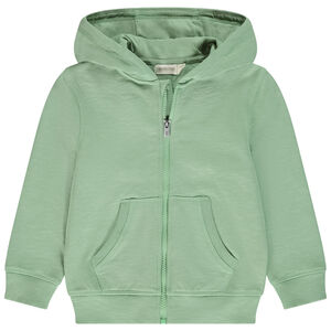 Chaleco con capucha de felpa lisa para niño 