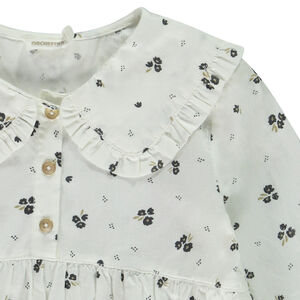 Túnica de manga larga estampado flores niña 
