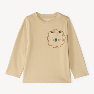Camiseta de manga larga para bebé niño con bolsillo divertido 
