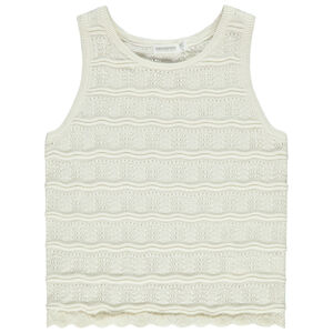 Camiseta sin mangas en punto calado para niña  Main Camiseta sin mangas en punto calado para niña