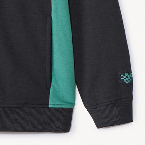 Sudadera de felpa con capucha y detalles para niño 