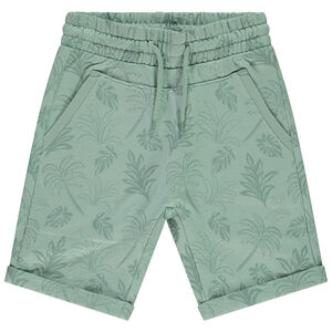 Bermuda de felpa con estampado fantasía + bolsillo canguro para niño 