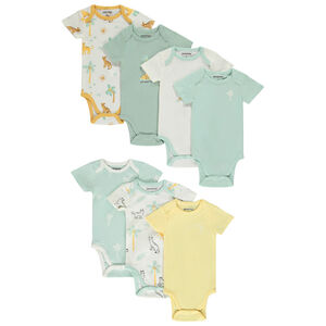 Pack de 7 bodies de manga corta fantasía para bebé niño 