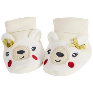 Chausson de terciopelo de oso polar para niña bebé  Main Chausson de terciopelo de oso polar para niña bebé