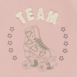 Camiseta de manga larga con estampado de roller y brillo para niña  Main Camiseta de manga larga con estampado de roller y brillo para niña