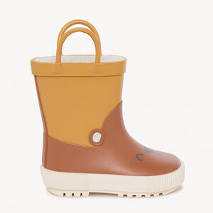 Botas de lluvia divertidas con diseño de oso y asas para bebé niño 