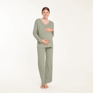 Conjunto de pijama de maternidad de canalé 