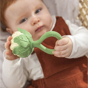 Mordedor y sonajero 2 en 1 coliflor 