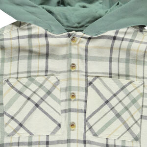 Camisa de cuadros con capucha para niño 