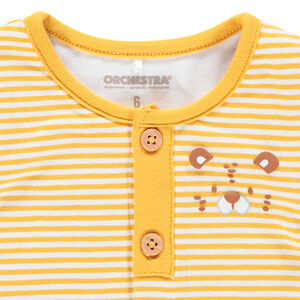 Body manches courtes rayé print tigre 