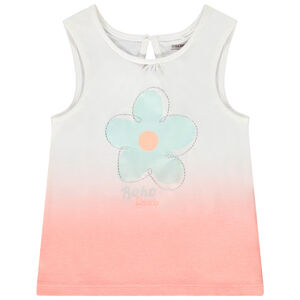 Camiseta sin mangas de jersey efecto "tie & dye" con estampado de flores para bebé niña 